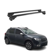 Barres de toit Transversales pour Dacia Sandero Stepway 2012-2020 Aluminium Noir