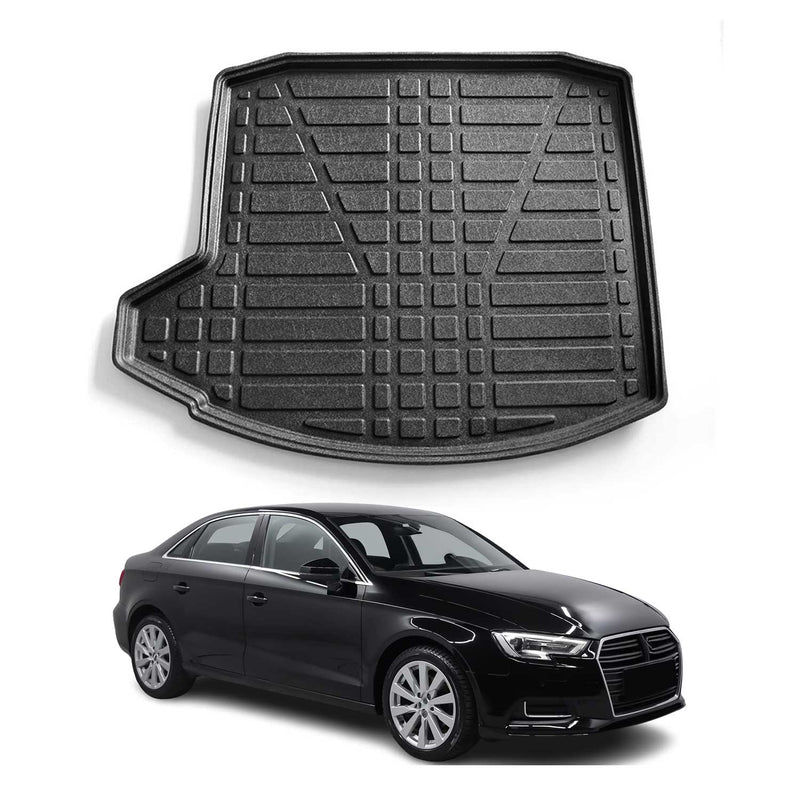 Tapis de coffre pour Audi A3 8V Berline 2013-2020 caoutchouc TPE Noir