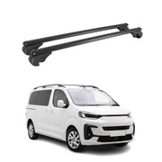 Barres de toit Transversales pour Fiat Scudo 2022-2026 TÜV Aluminium Noir 2Pcs
