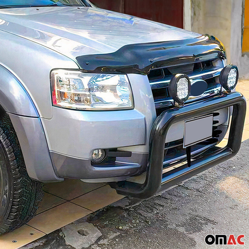 Deflecteurs d'air capot de voiture pour Ford Ranger 2007-2009 Acrylique Noir