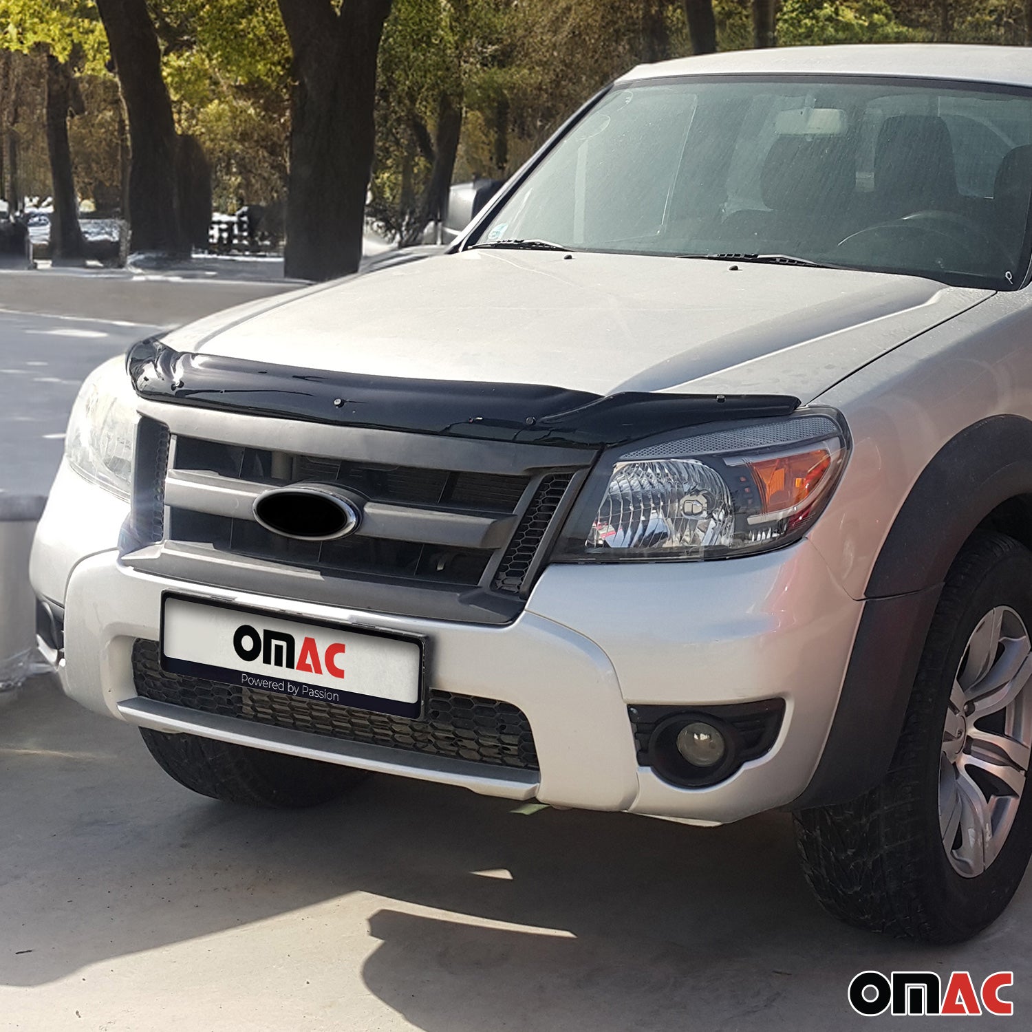 Deflecteurs d'air capot de voiture pour Ford Ranger 2009-2012 Acrylique Noir