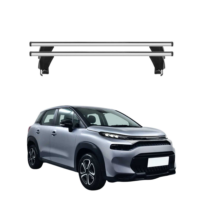 Menabo Barres de toit transversales pour Citroen C3 Aircross 2017-24 Alu Gris 2x
