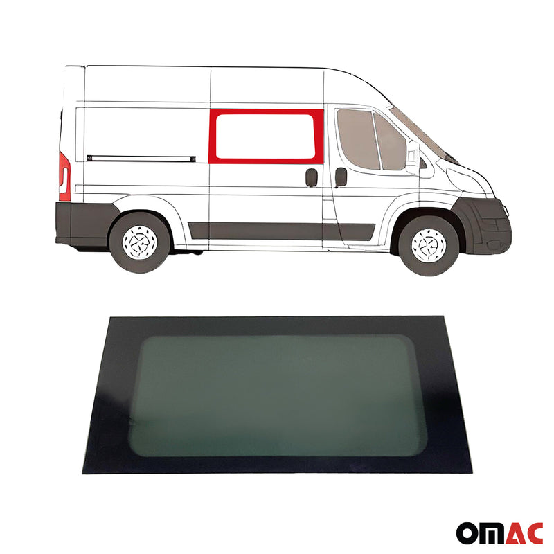 Vitre De Porte pour Fiat Ducato 2014-2023 L2 L3 L4 Verre Coulissant Droite Noir