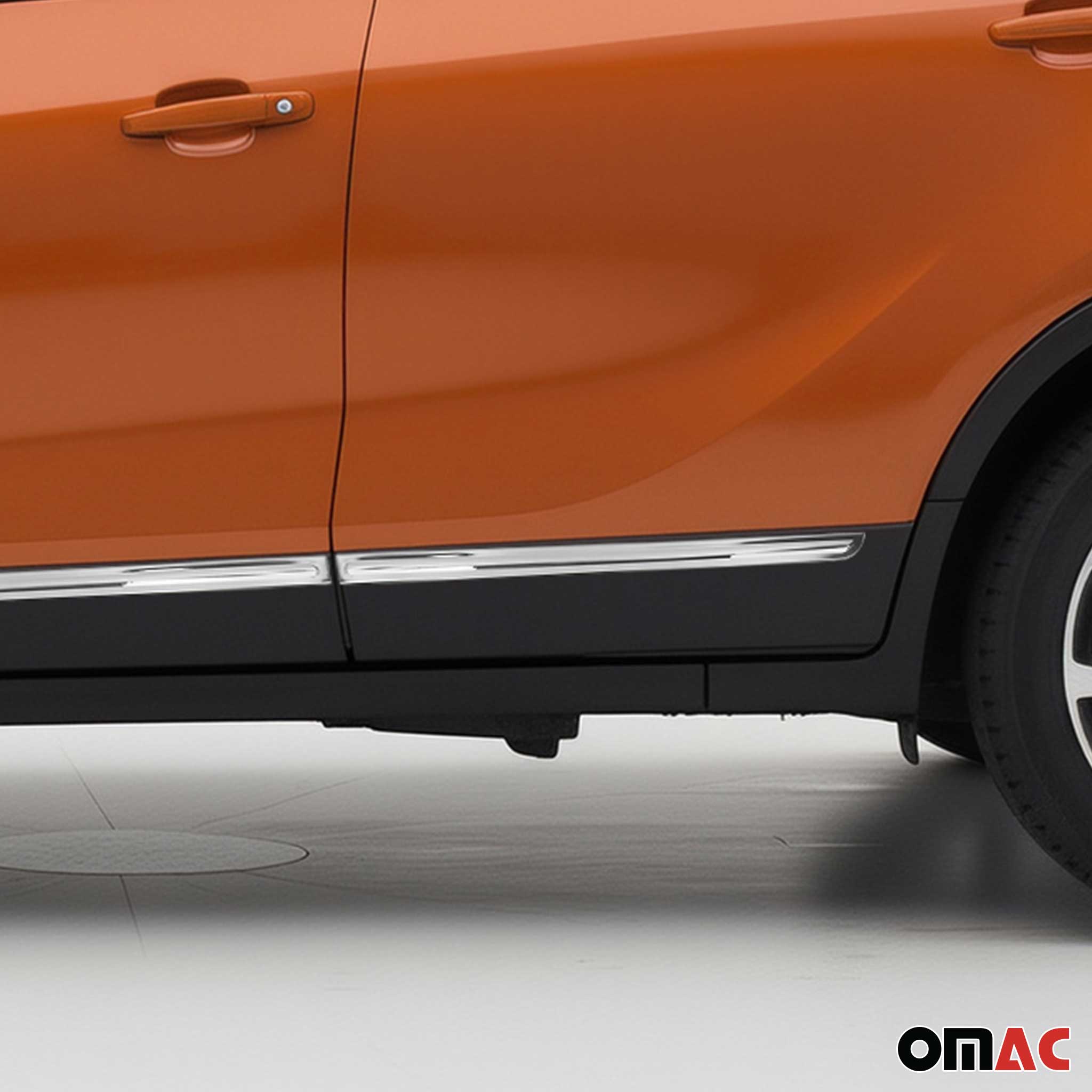 Garniture Baguette de porte latérale pour Opel Mokka X 2016-2020 chromé 4Pcs
