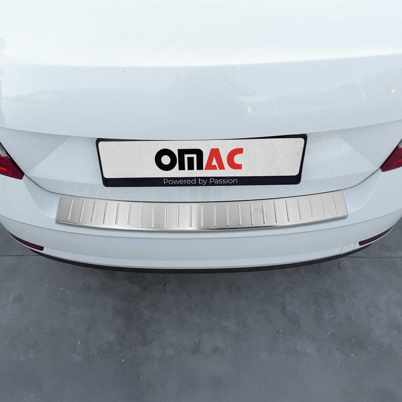 Protection Seuil de Pare-chocs pour Skoda Octavia 2013-2019 Berline Acier Inox