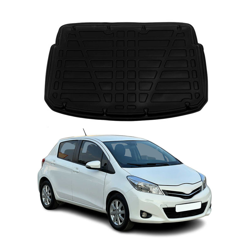 Tapis de Coffre pour Toyota Yaris III 2012-2022 en TPE Noir