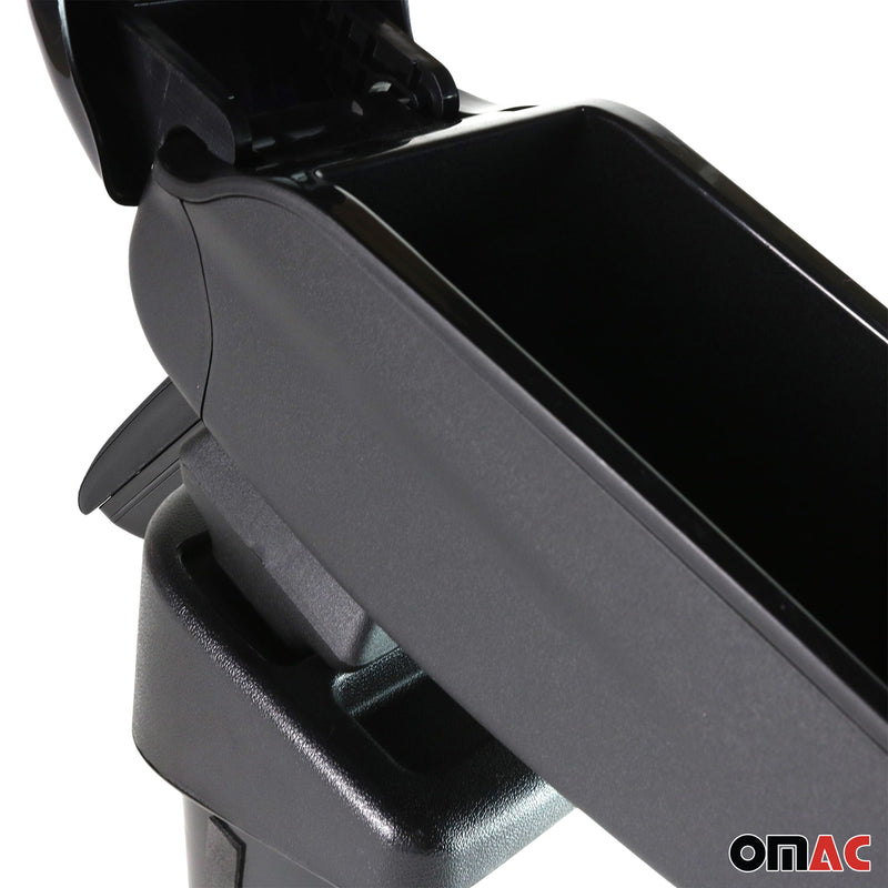 Accoudoir pour Fiat 500L 2013-2017 Vinyl Abs Noir Coulissant