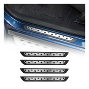 Couverture de Seuil de porte pour VW Caddy 2003-2026 acier inox chromé + Abs 4x