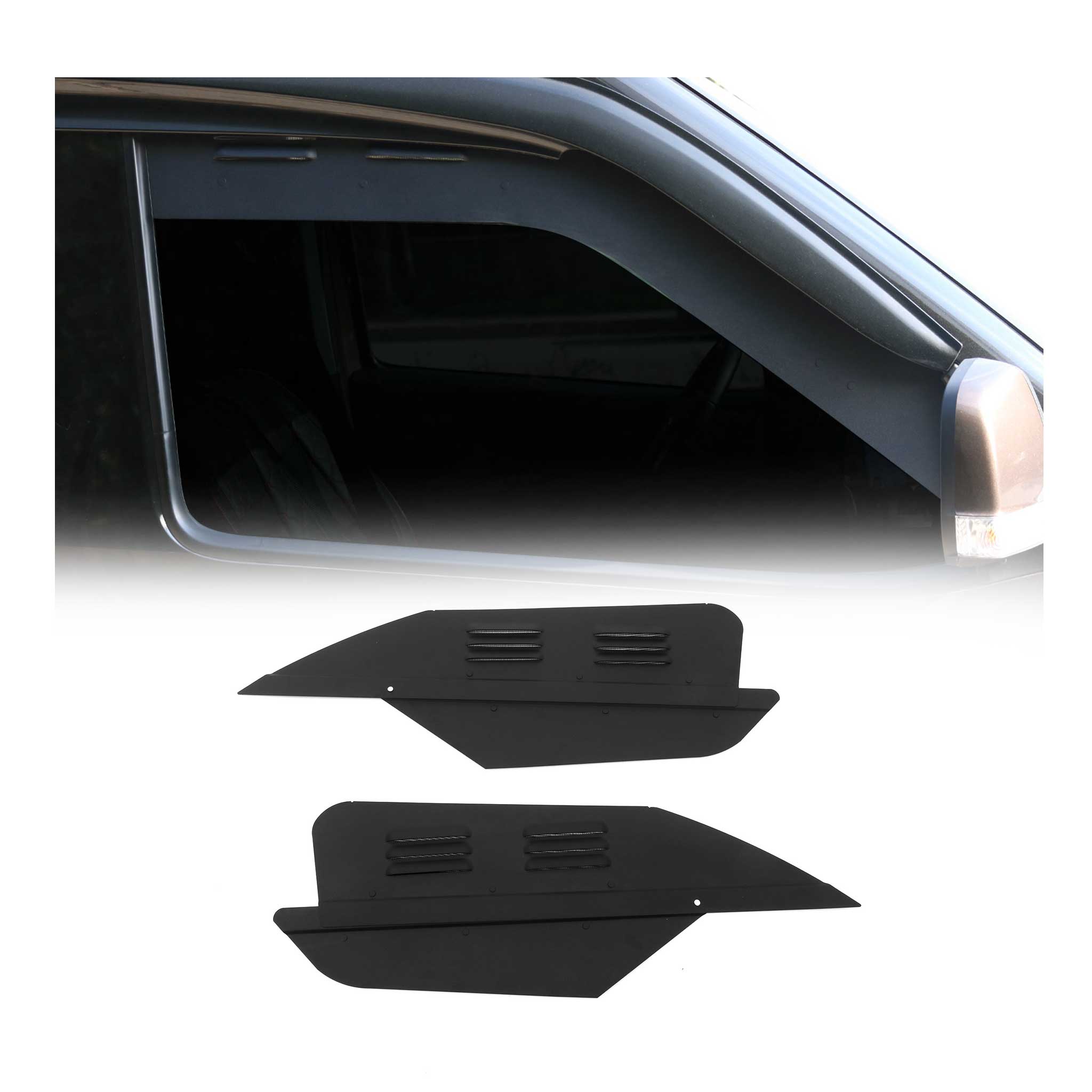 Grille d'aération pour Fiat Doblo 2010-2021 MVN 263 2 pièces Noir