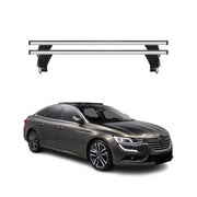 Menabo Barres de toit Transversales pour Renault Talisman 2015-2022 Alu Gris ABE