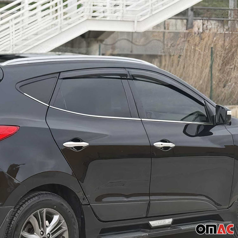 Baguettes pour contour Latérales pour Hyundai iX35 2010-2015 inox chrome