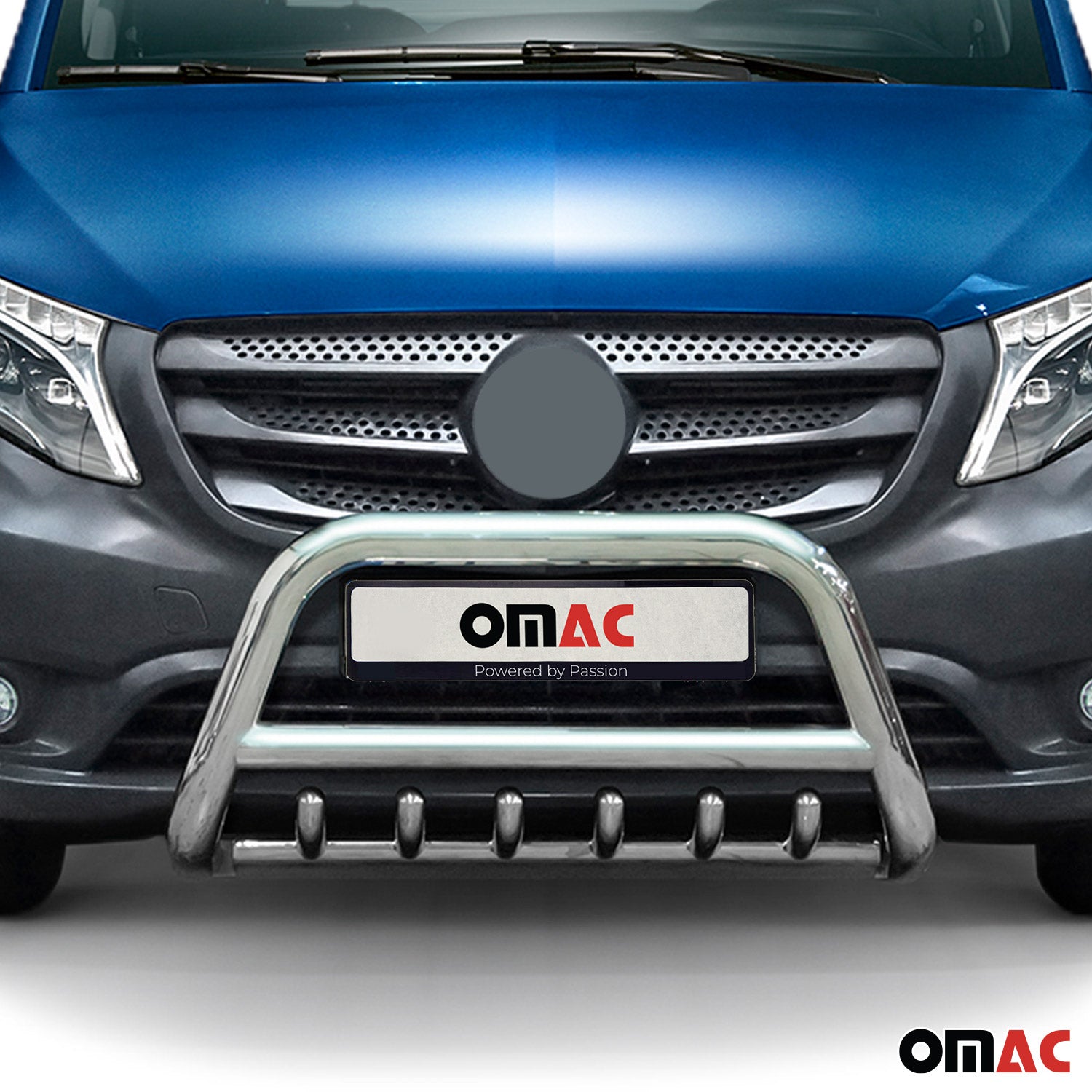 Pare-Buffle Avant Pour Mercedes Vito W447 2014-19 Pre-FL Acier Inoxydable Argent