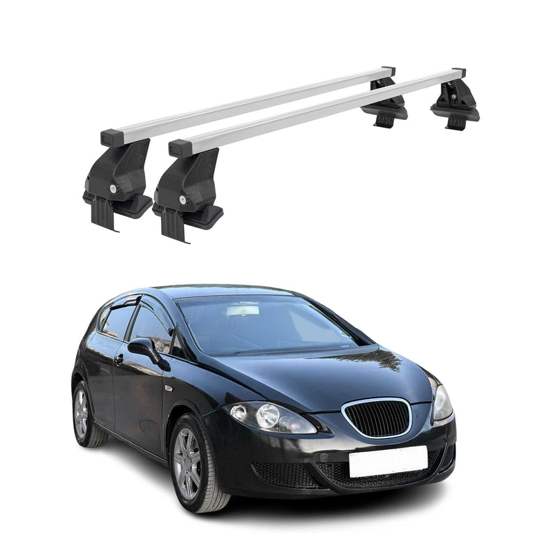 Barres de toit transversales pour Seat Leon II 2005-2009 Gris