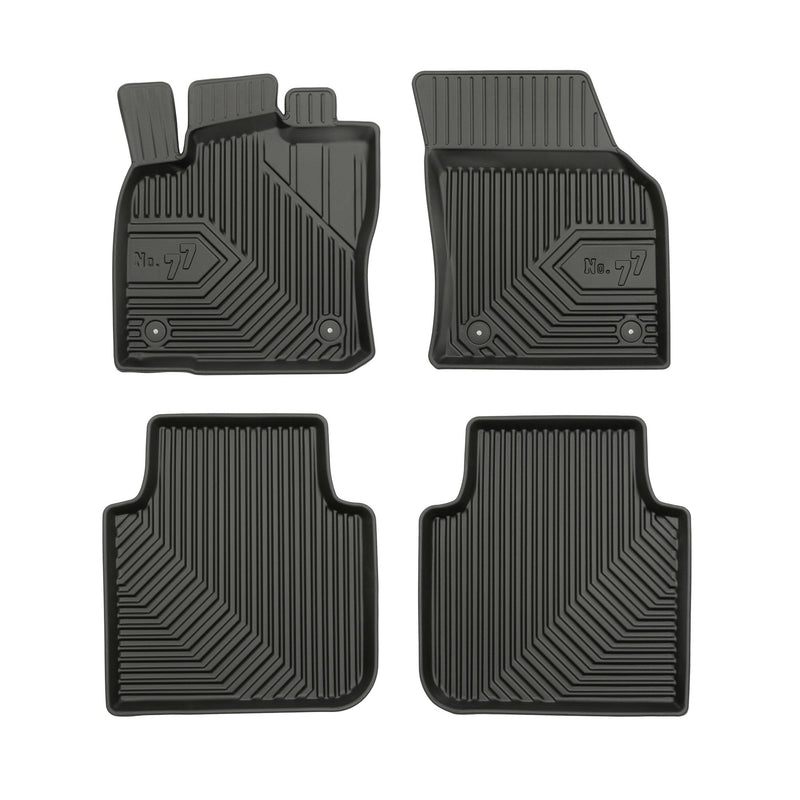 Tapis de Sol de Voiture pour Skoda Kodiaq I 2016-2024 TPE Imperméable Noir 4Pcs