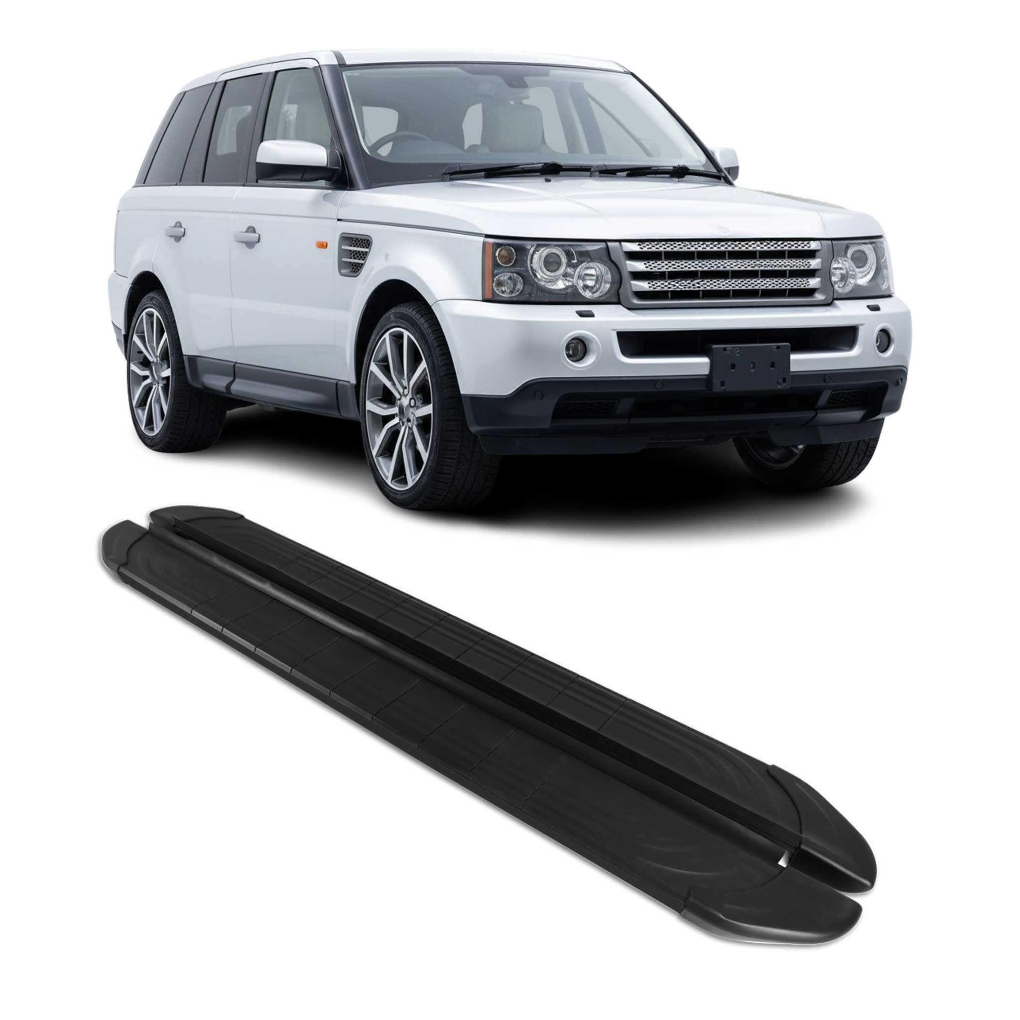Marchepieds Latéraux pour Range Rover Sport L320 2005-2013 2Pcs Alu Noir