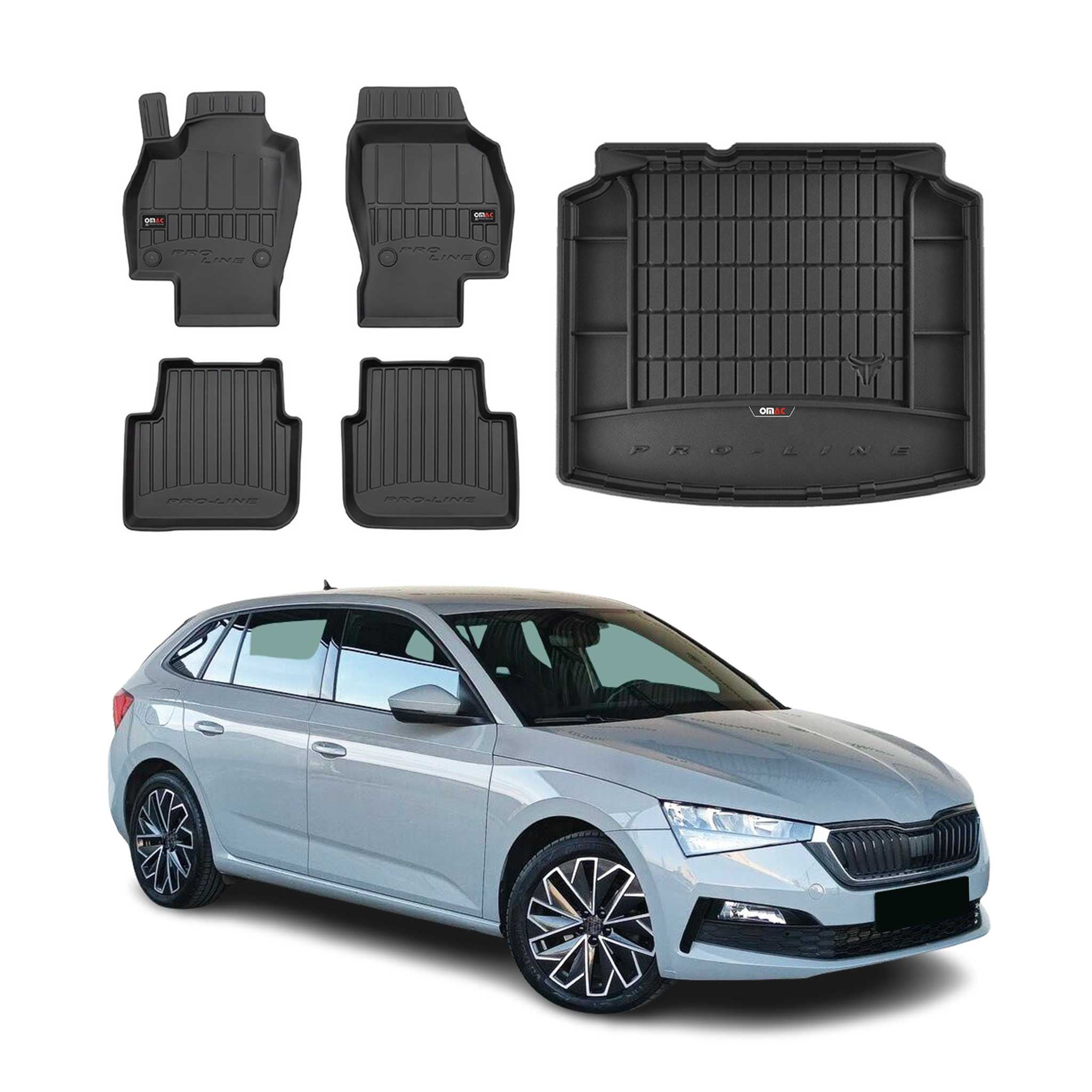 Kit Tapis de Sol et Coffre pour Skoda Scala 2019-2022 TPE Noir