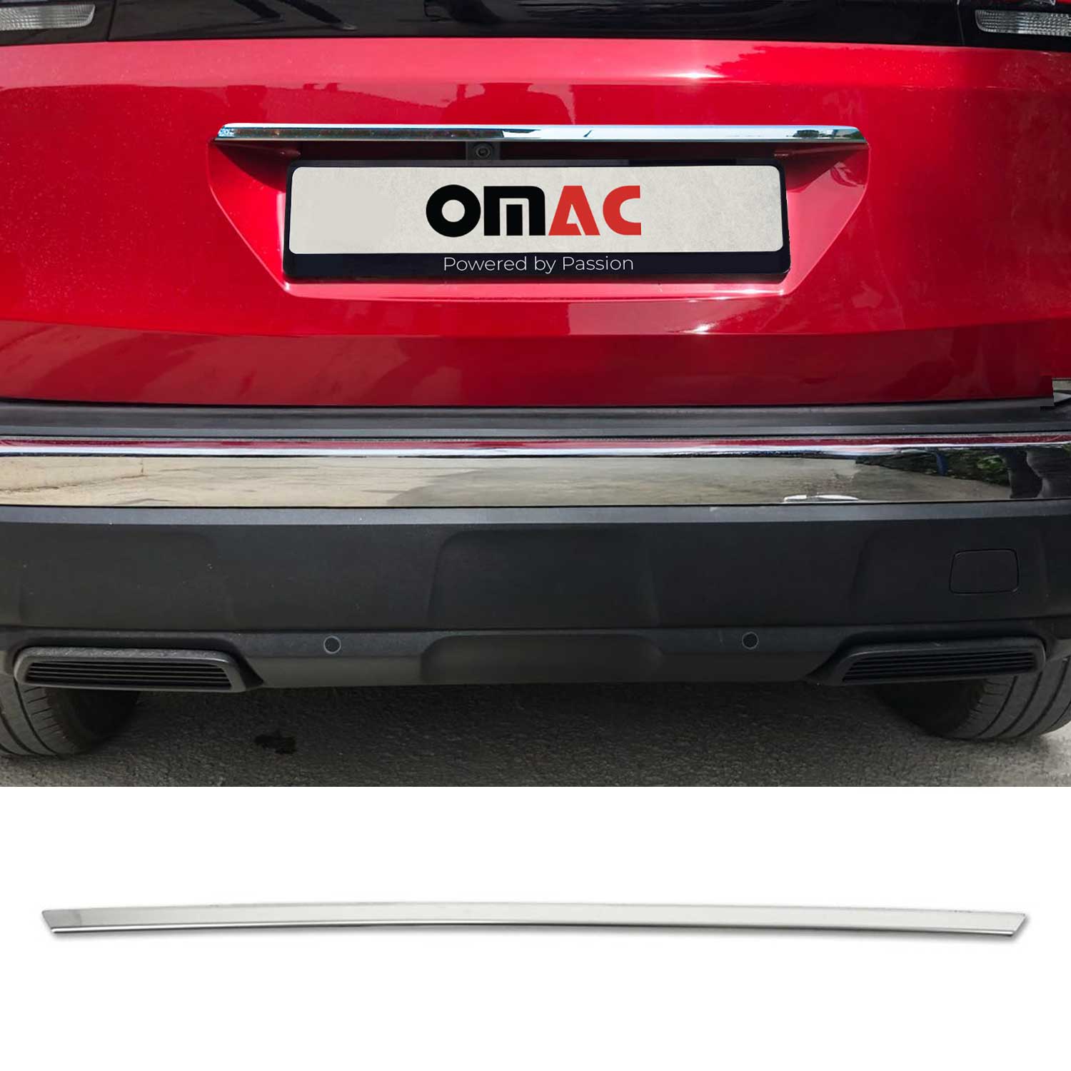 Arrière coffre couvercle moulure pour Skoda Rapid 2012-2019 en acier inox Chromé