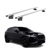 Barres de toit transversales pour Jaguar F-Pace 2016-25 Alu Gris Argenté 2x ABE