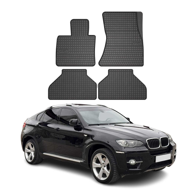 OMAC Tapis de sol pour BMW X5 X6 E71 E72 2007-2014 Noir en caoutchouc