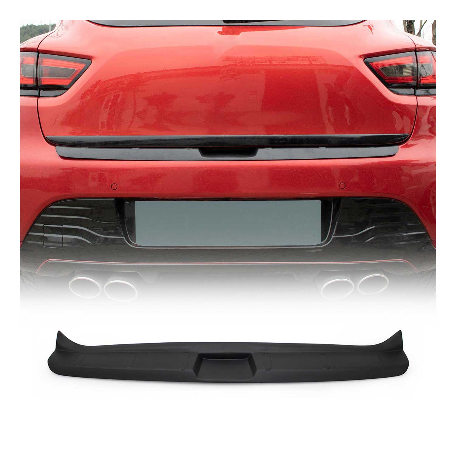 Protection de Pare-Chocs pour Renault Clio IV Hatchback 2012-19 Acryl noir mat