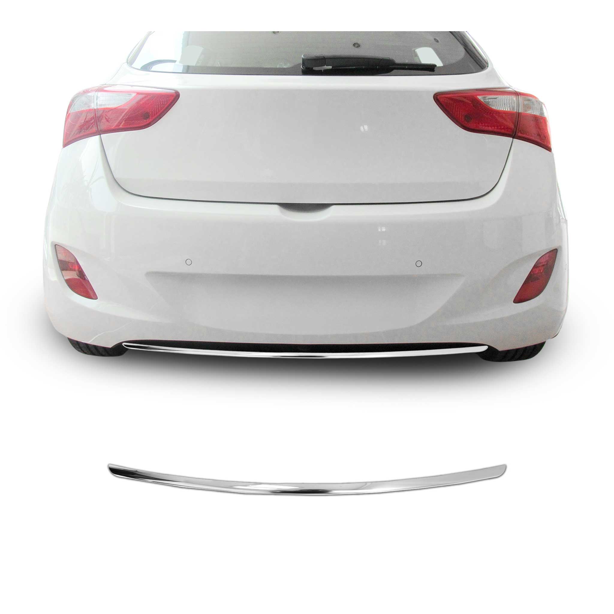 Moulure de Pare-chcos Arrière pour Hyundai i30 2012-2017 acier inox
