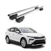 Barres de toit transversales pour Skoda Elroq 2024-2026 Aluminium Gris 2Pcs