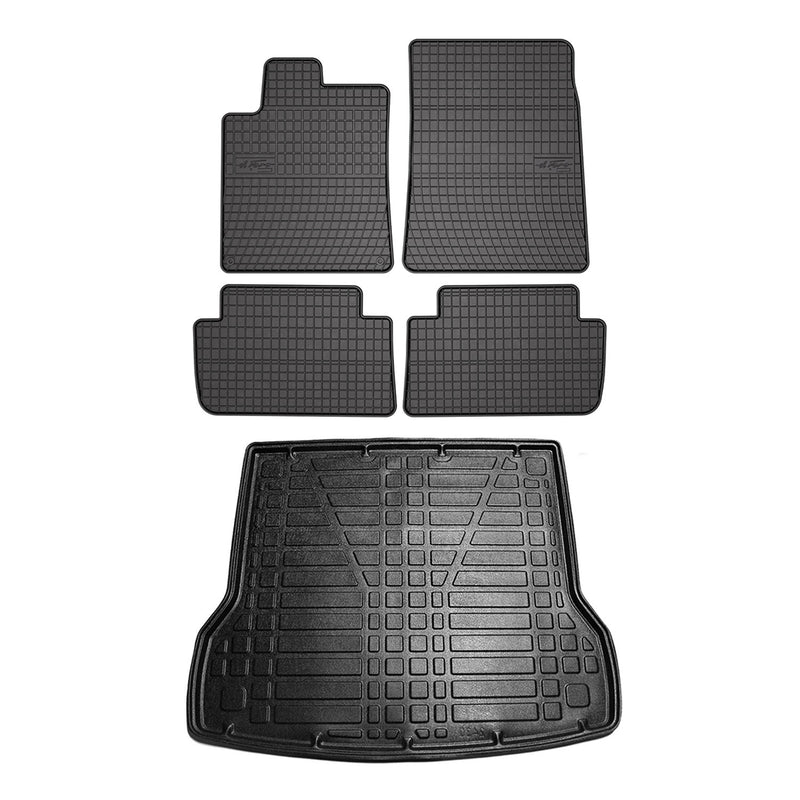 Kit Tapis de sol et coffre pour Citroen C5 Break 2004-2008 TPE Noir