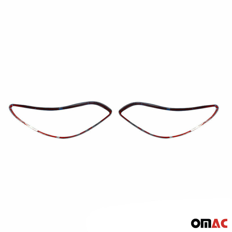 Cadres De Phare Avant pour Peugeot 206 1998-2010 ABS Chromé 2 Pcs