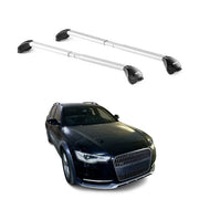 Barres de toit pour Audi A6 Allroad C7 2012-2018 Gris Argenté 2 pièces ABE