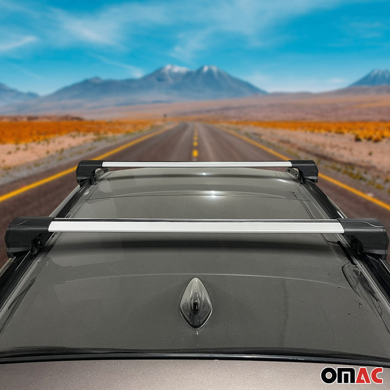 Barres De Toit Transversales pour Opel Mokka 2012-2020 Aluminium Gris ABE