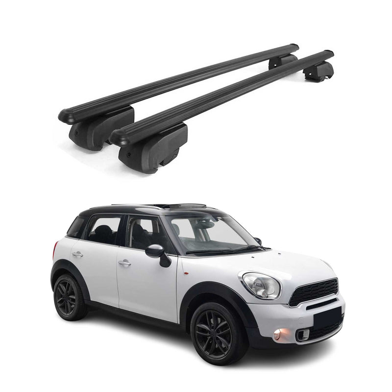 Barres de toit Transversales pour Mini Countryman 2010-2016 ABE Alu Noir
