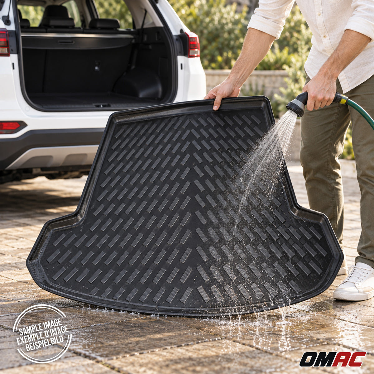 Tapis de coffre Supérieur pour Nissan Qashqai 2014-2021 Noir 3D en TPE