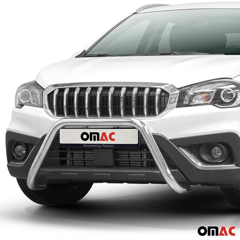 Pare-Buffle Avant Pour Suzuki SX4 S-Cross 2016-2021 en Acier Argent