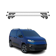 Barres de toit transversales pour Fiat Doblo 2022-2026 90kg Alu Gris 2x