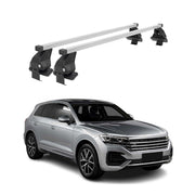Menabo Barres de toit transversales pour VW Touareg III 2018-2026 Acier Gris 2x