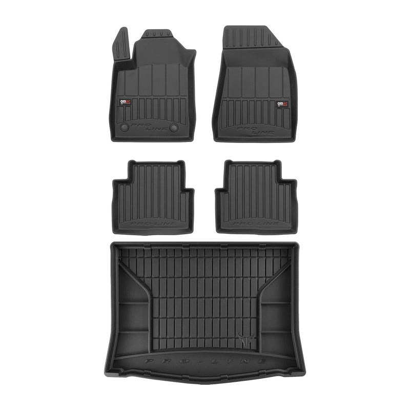 OMAC Kit Tapis de sol et coffre pour Alfa Romeo Giulietta 2010-2020 Premium Noir