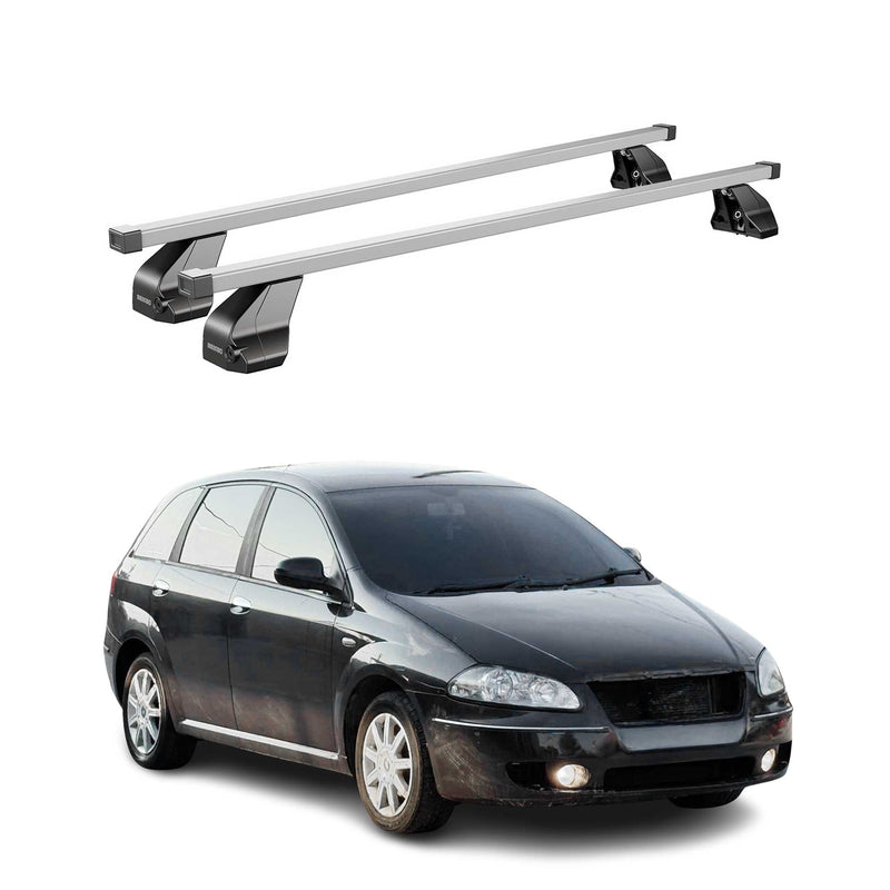 Barres de toit transversales pour Fiat Croma 2005-2010 Acier Gris