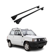Barres de toit Transversales pour Fiat Panda I Hatchback 1980-2003 Acier Noir 2x