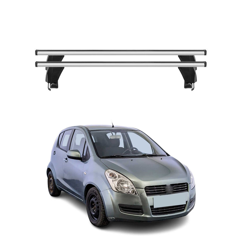 Menabo Barres de toit Transversales pour Suzuki Splash 2008-2014 Gris ABE 2x