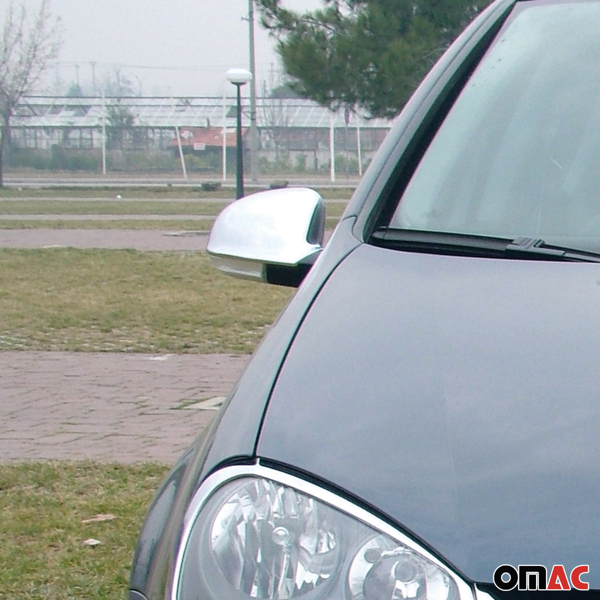 Coques de Rétroviseurs pour Skoda Superb 2001-2008 en Acier Chromé Argent