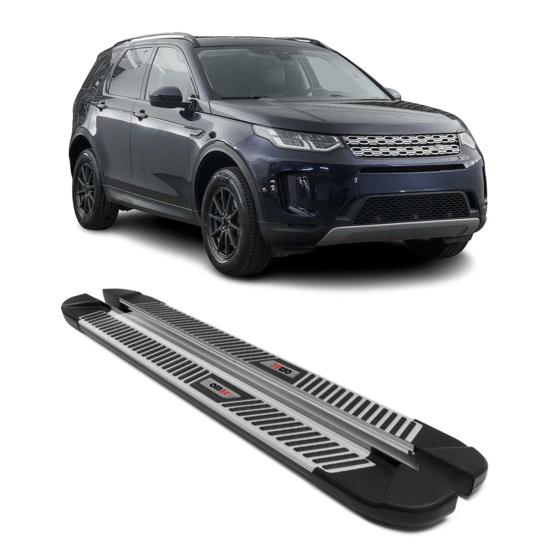 Marchepieds Latéraux pour Land Rover Discovery Sport 2014-2020 Alu Noir Gris