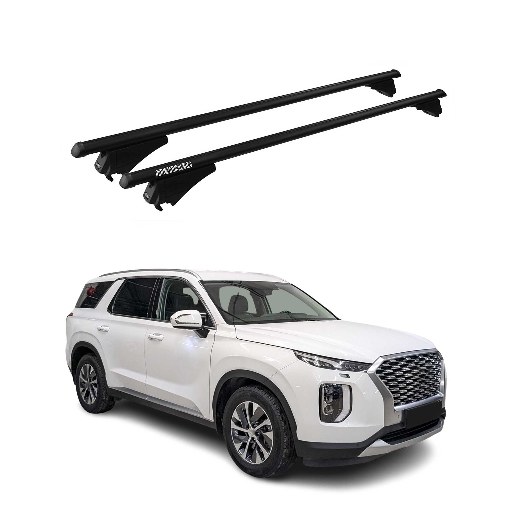 Tiger Barres de toit transversales pour Hyundai Palisade 2019-2024 Noir