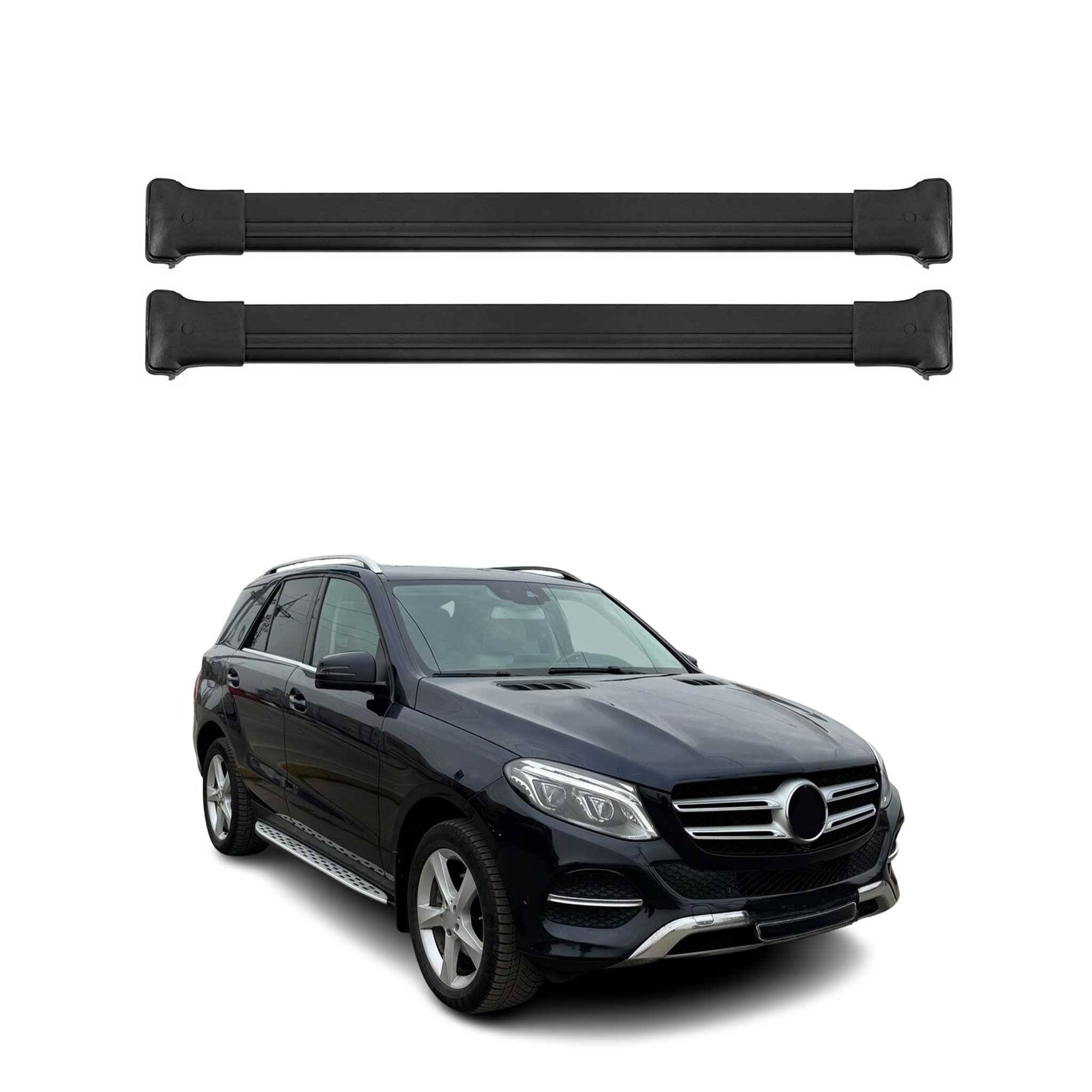 OMAC Barres de toit en aluminium pour Mercedes Classe M GLE W166 2012-2019 Noir