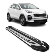 Marchepieds Latéraux pour Kia Sportage 4 2016-2021 Aluminium Gris Noir 2x