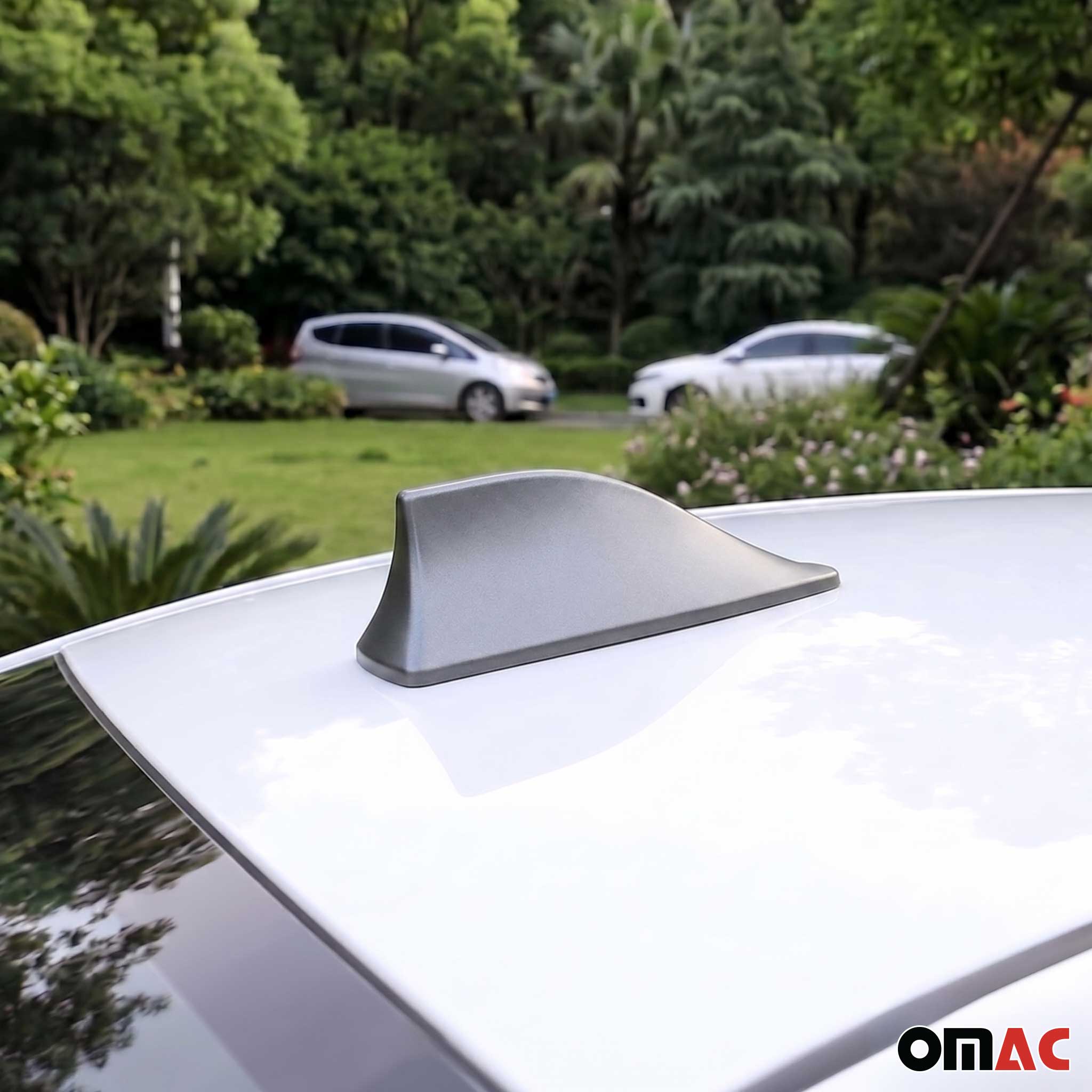 Antenne de toit Universelle Aileron Requin pour voiture Radio AM/FM Gris Foncé