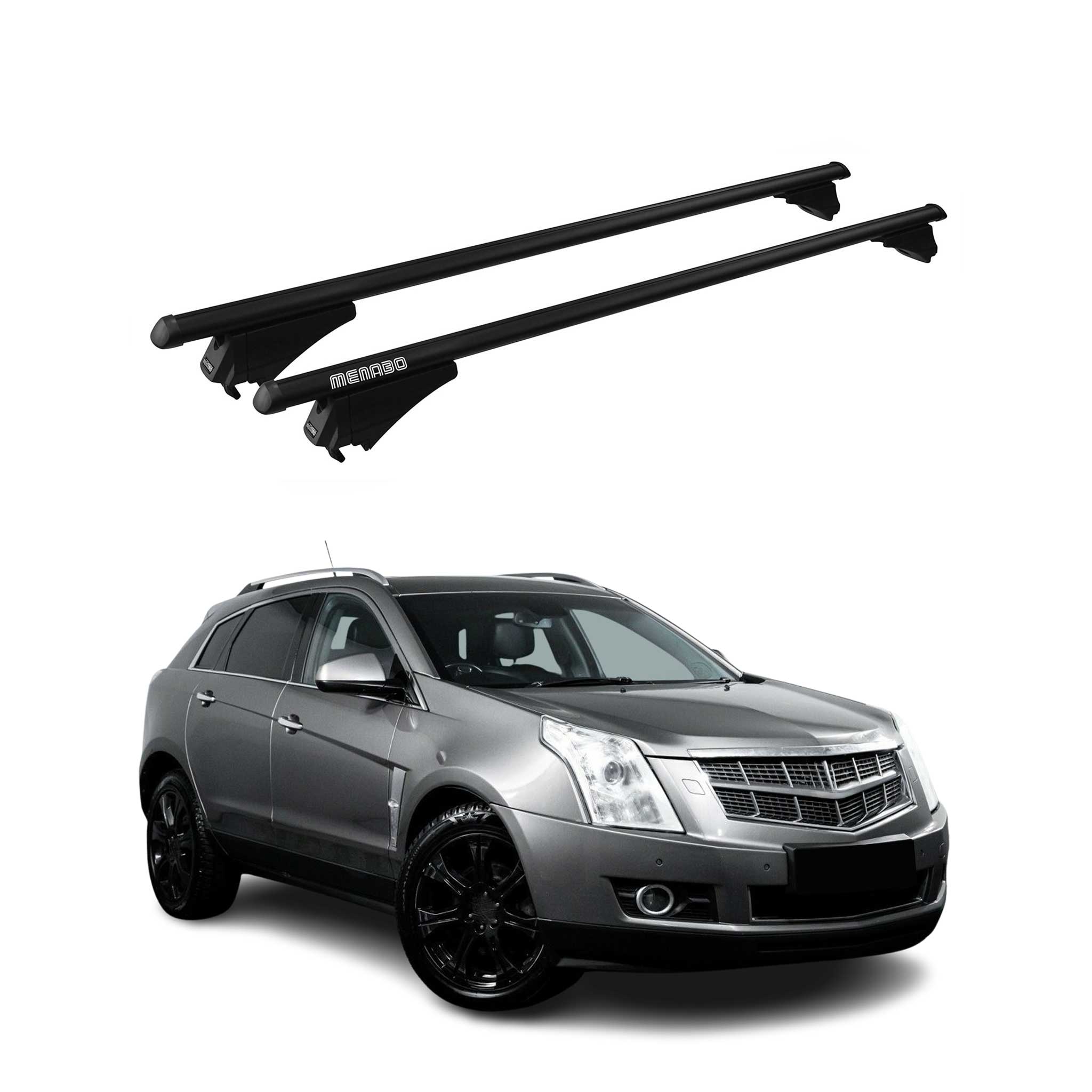 Tiger Barres de toit transversales pour Cadillac SRX 2010-2016 Noir
