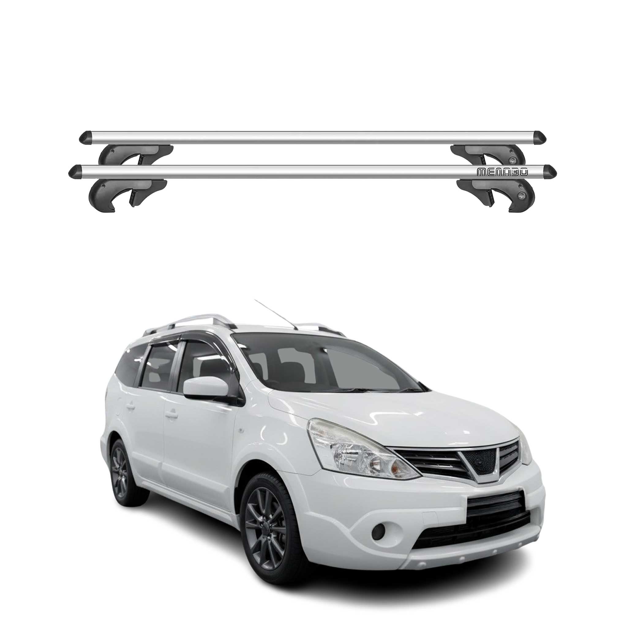 Barres de toit transversales pour Nissan Grand Livinia 2013-2019 90kg Alu