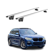 Barres de toit transversales pour BMW X3 G01 2017-2024 Alu Gris Argenté 2x ABE