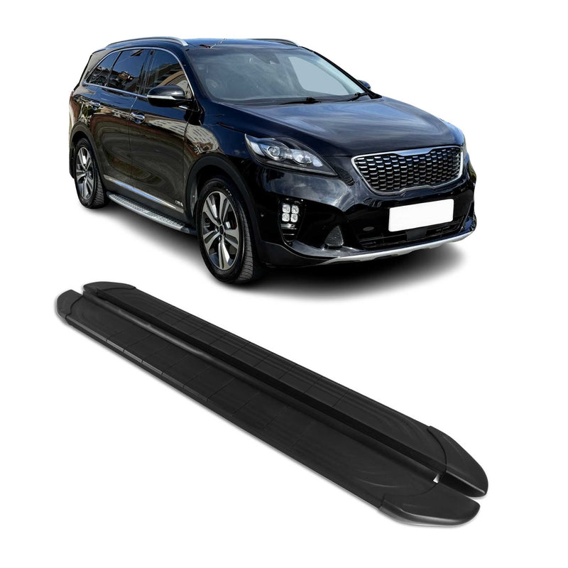 Marchepieds Latéraux pédale pour Kia Sorento 2014-2020 2Pcs Aluminium Noir