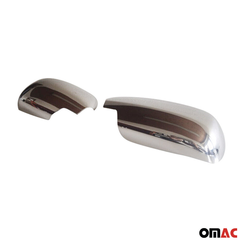 Coques de Rétroviseurs pour Skoda Fabia I 1999-2007 en Acier Chromé Argent